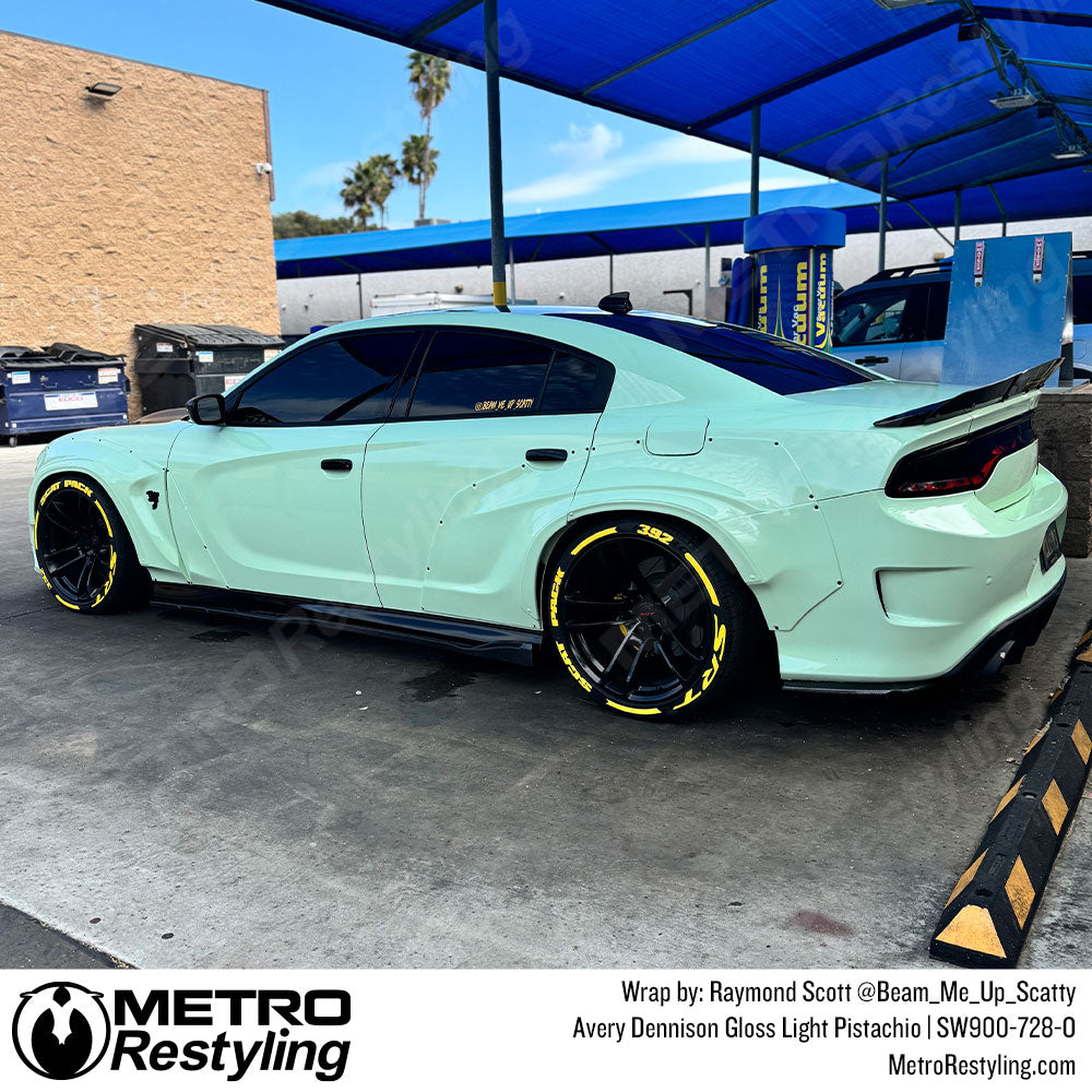 light green charger wrap
