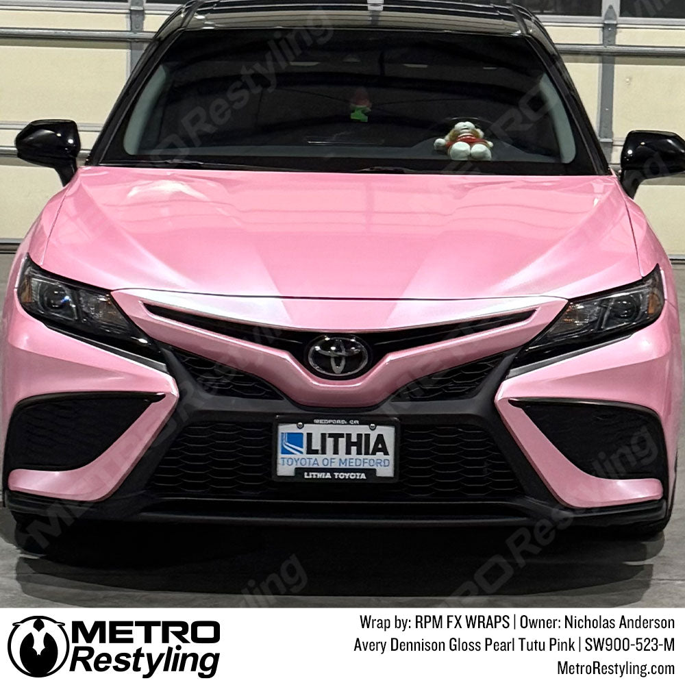 pearl pink car wrap
