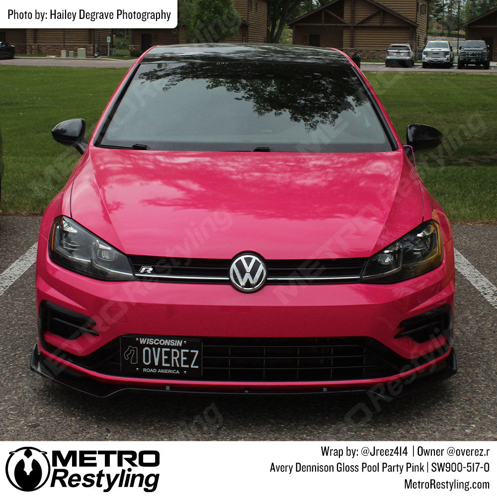 gloss pink Volkswagen wrap