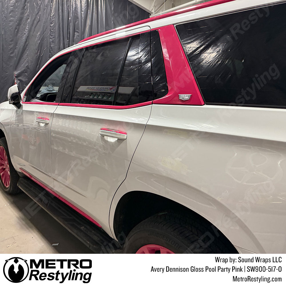 pink accent car wrap