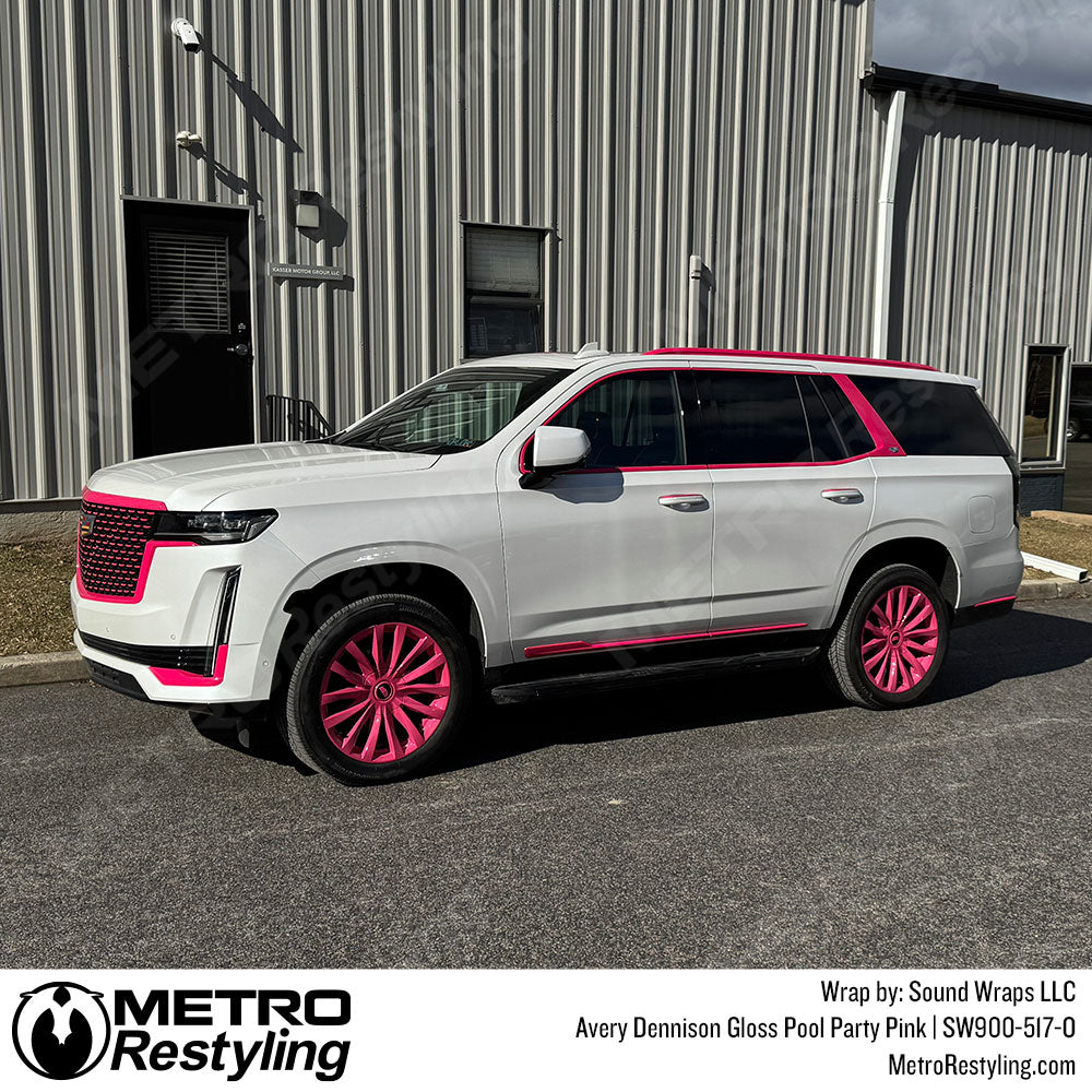 pink accent car wrap