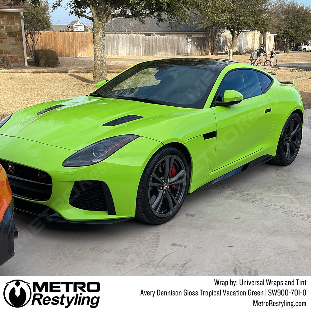 bright green car wrap