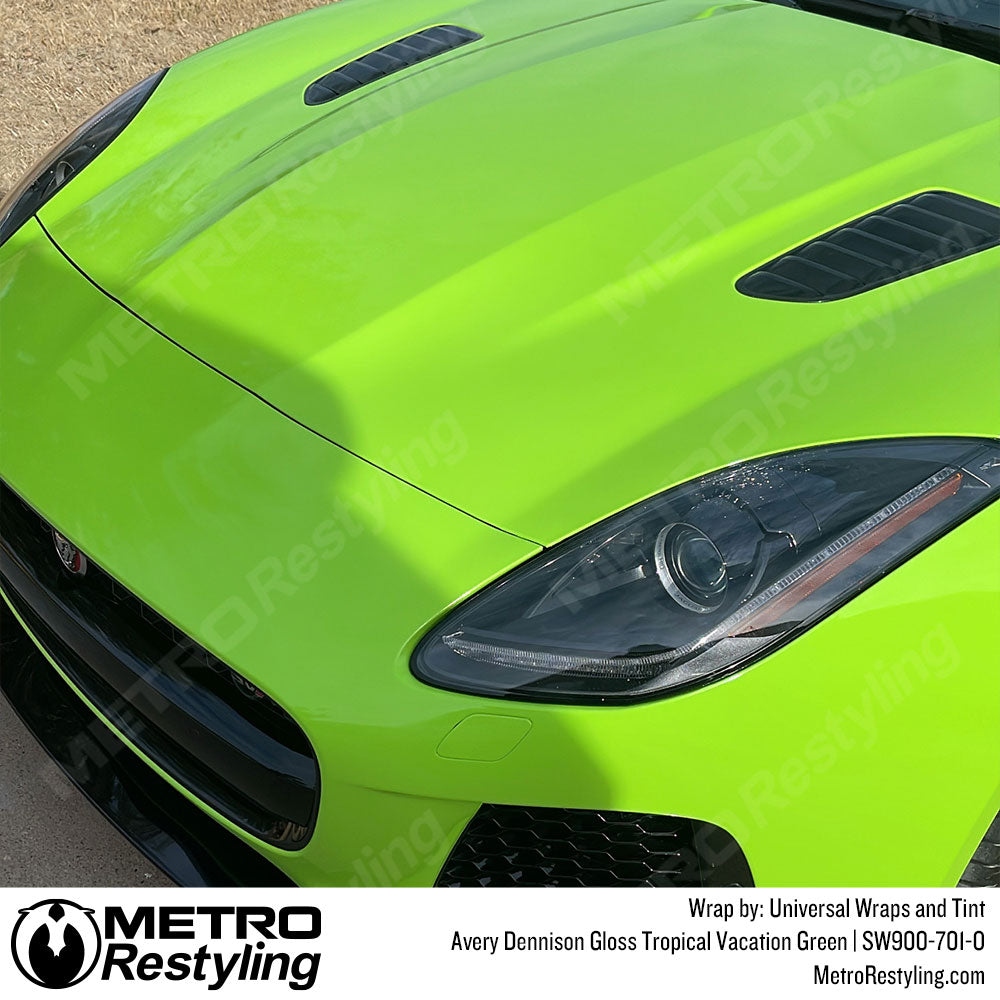bright green car wrap