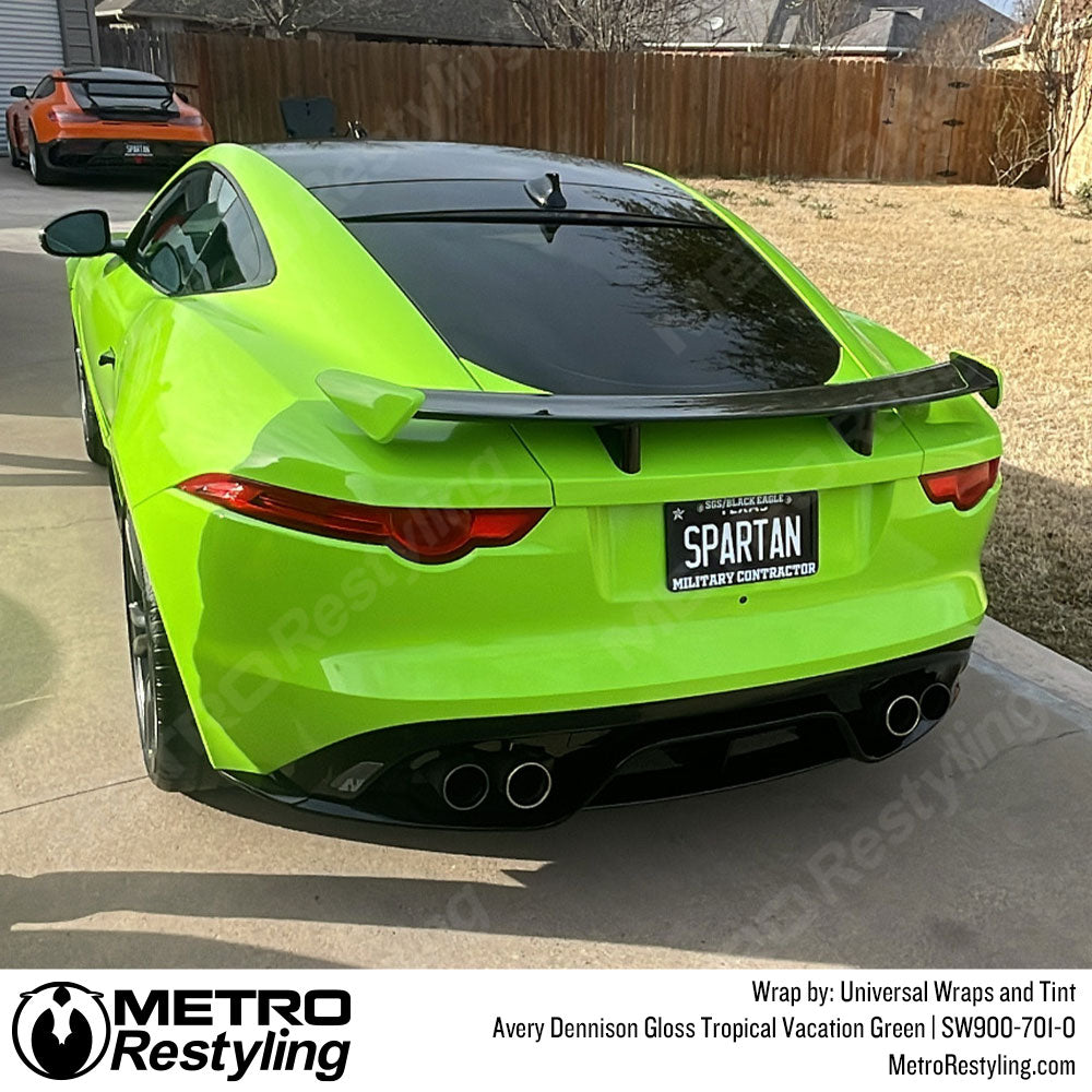 bright green car wrap
