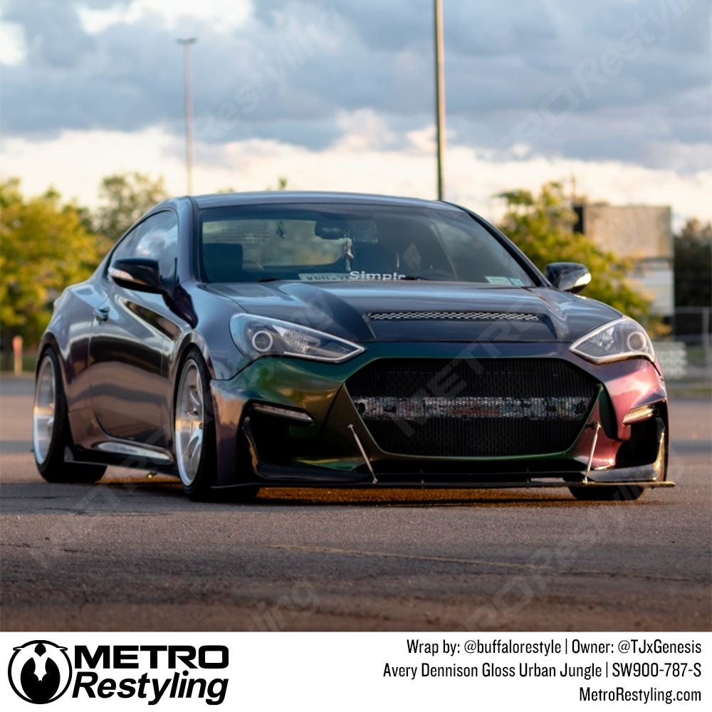 green hyundari vinyl wrap