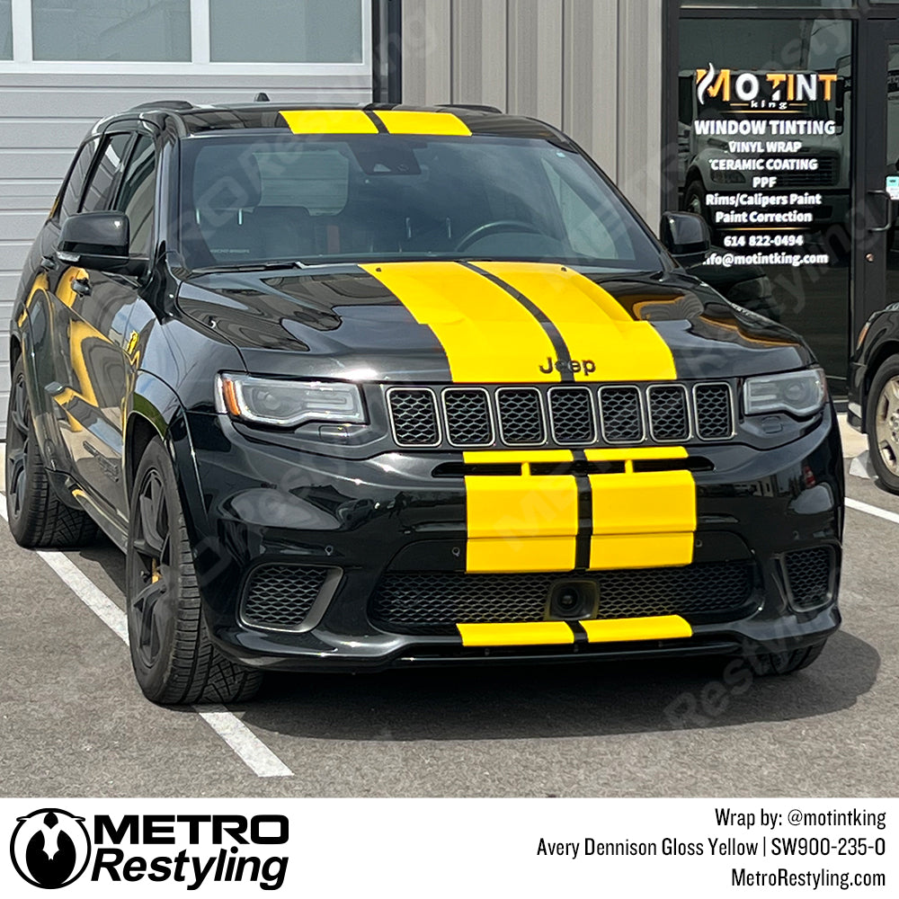 gloss yellow Jeep wrap