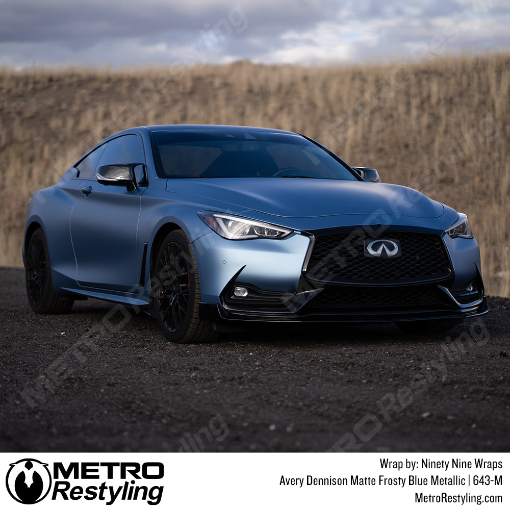 matte blue infiniti wrap