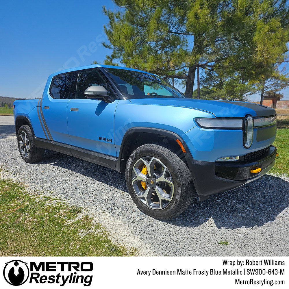 blue rivian wrap