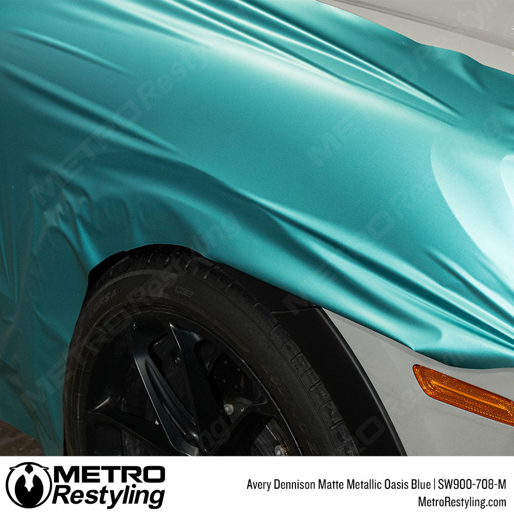 Avery Dennison Matte Metallic Oasis Blue Vinyl Wrap