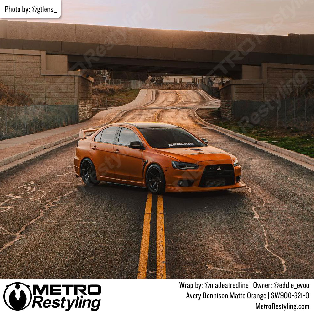 orange mitsubishi wrap