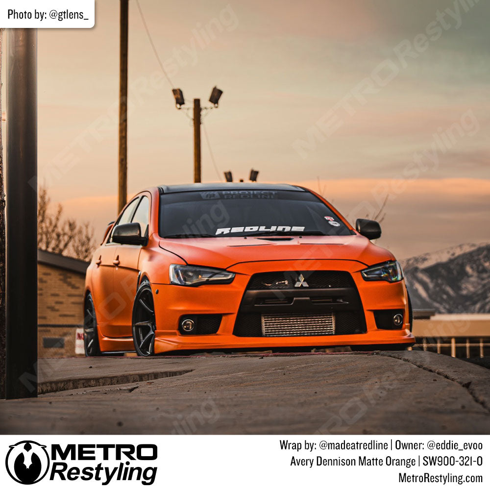orange mitsubishi wrap