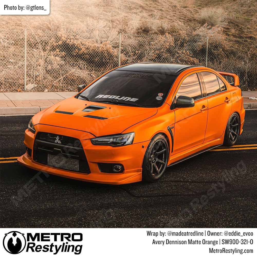 orange mitsubishi wrap