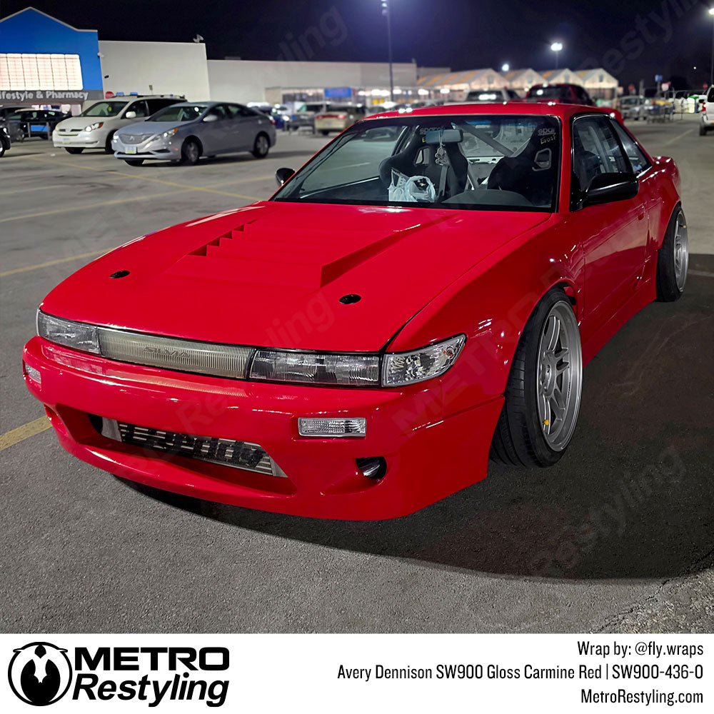 gloss red nissan wrap