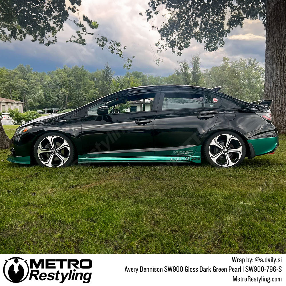Green honda civic wrap