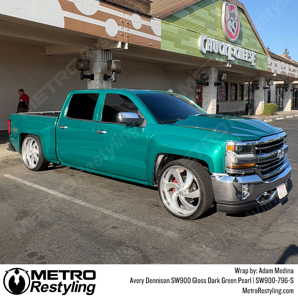 Gloss Green Truck Wrap