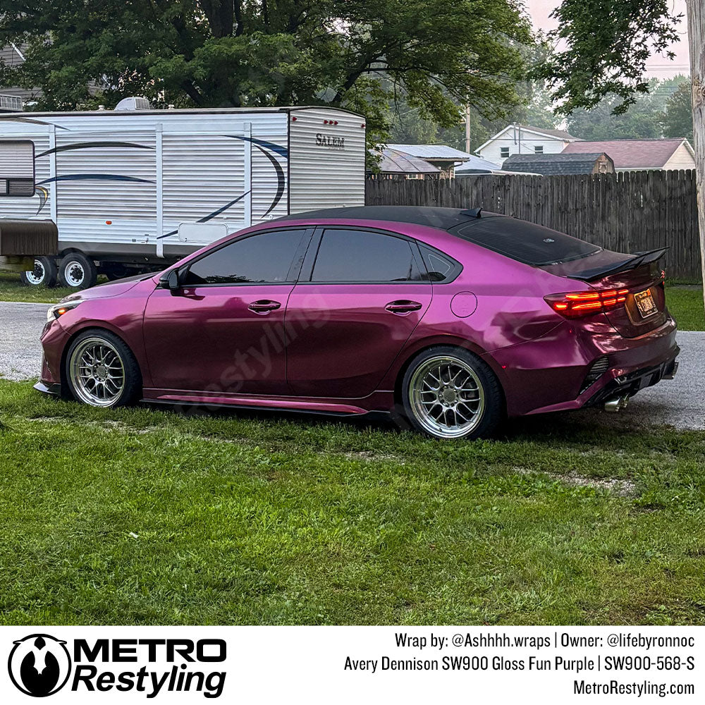 gloss purple car wrap