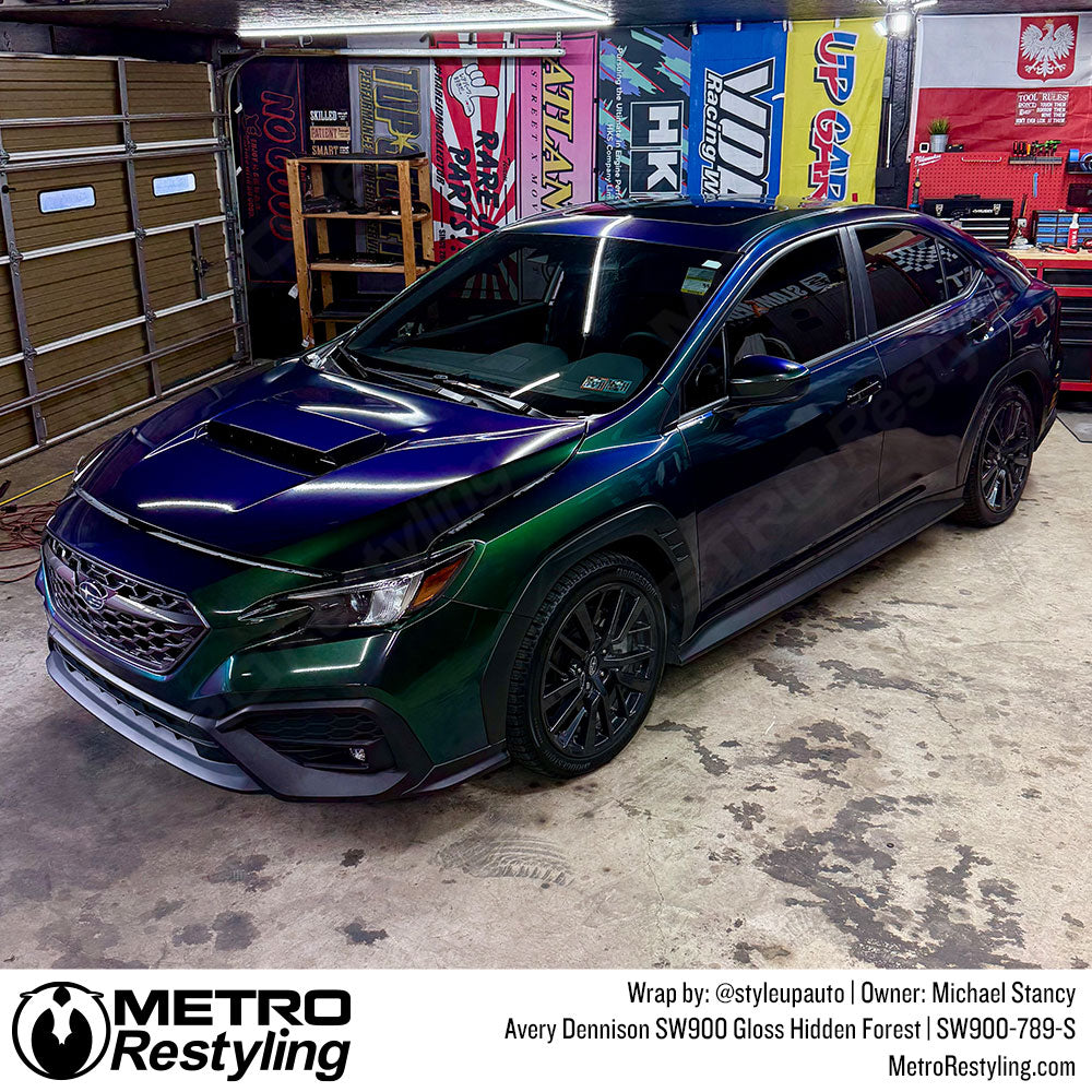 green color shift subaru wrap