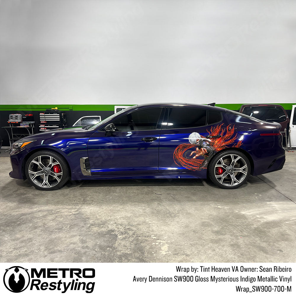 Avery Dennison SW900 Gloss Mysterious Indigo Metallic Vinyl Wrap | SW900-700-M