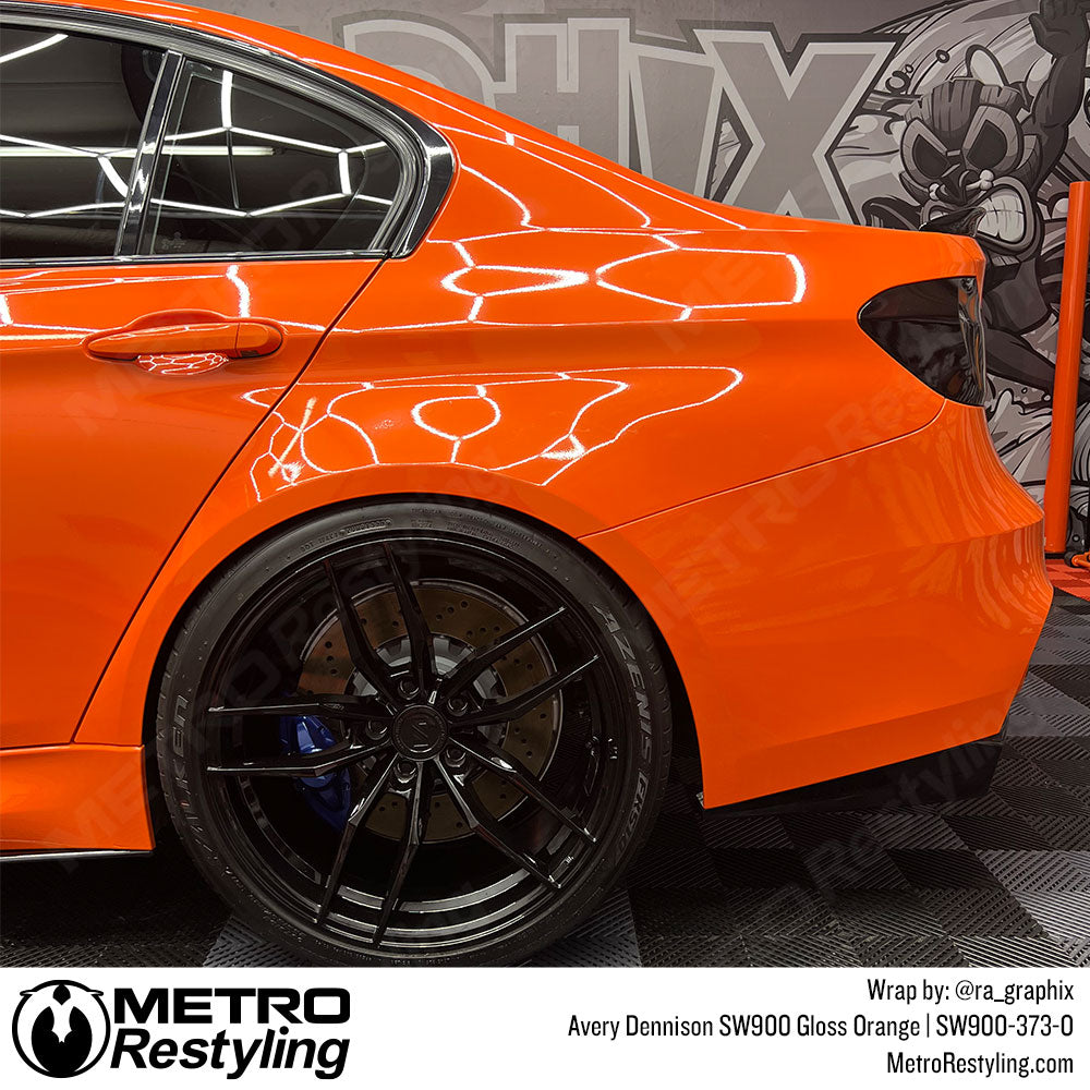 gloss orange bmw wrap