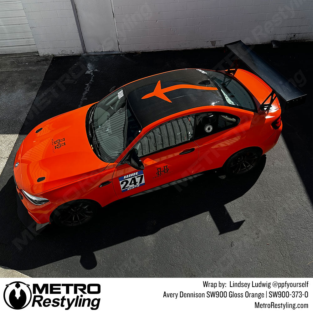 bright orange bmw wrap