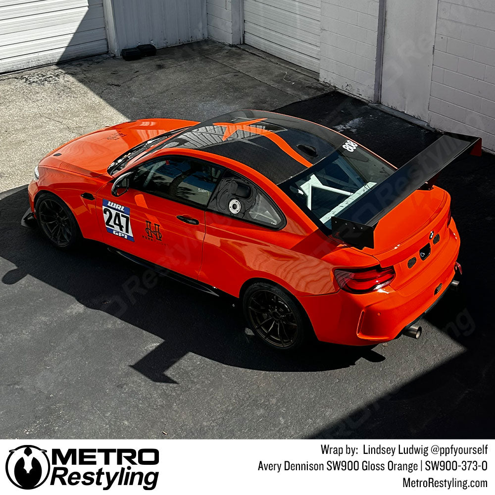 bright orange bmw wrap