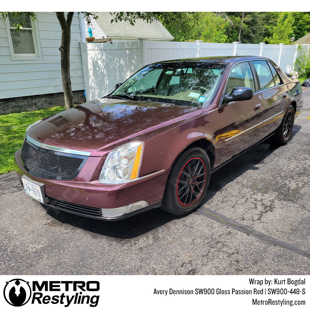 red cadillac wrap