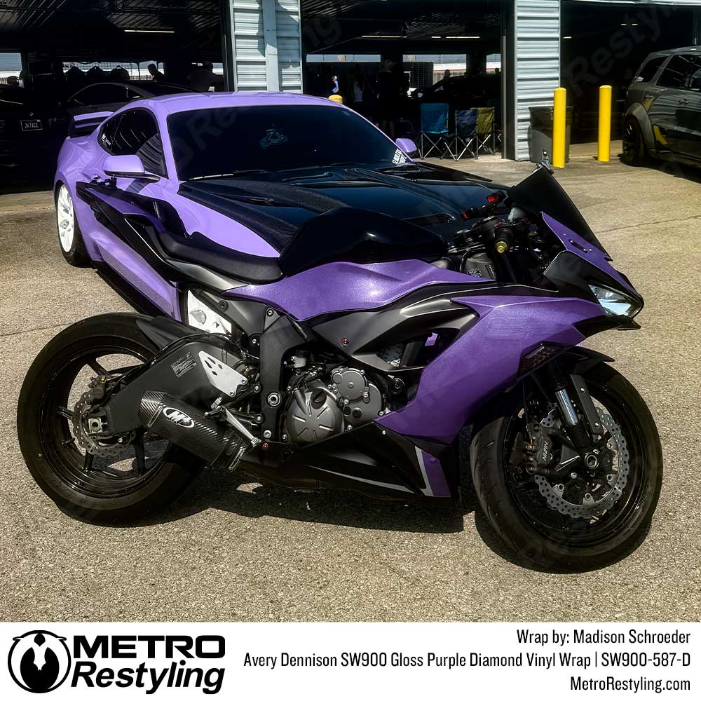 Avery Dennison SW900 Gloss Purple Diamond Vinyl Wrap | SW900-587-D