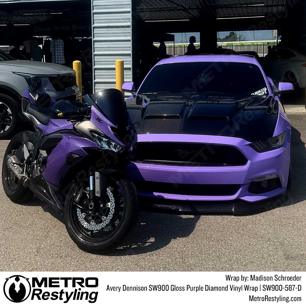 Avery Dennison SW900 Gloss Purple Diamond Vinyl Wrap | SW900-587-D