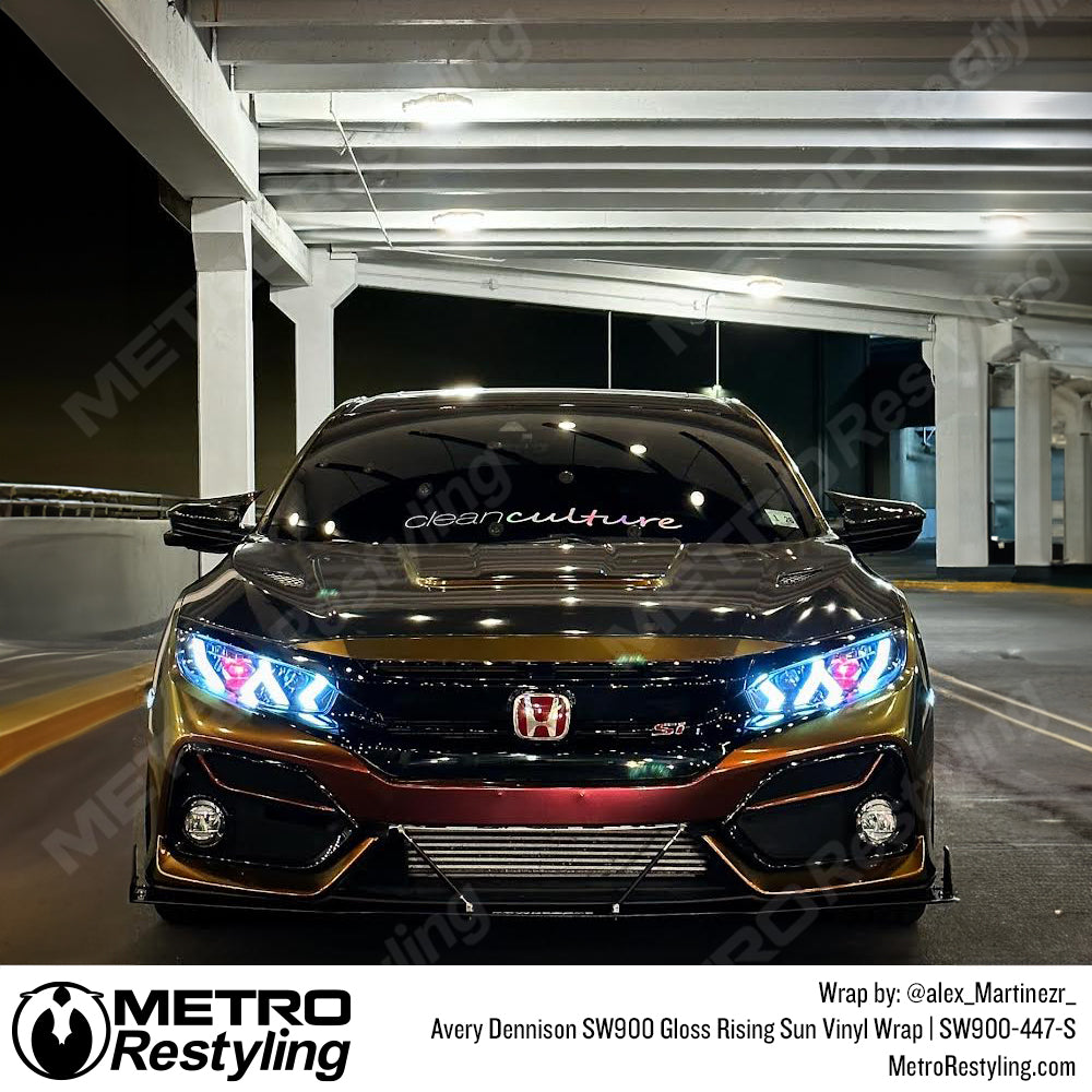 Rising Sun Vinyl Wrap Honda Civic