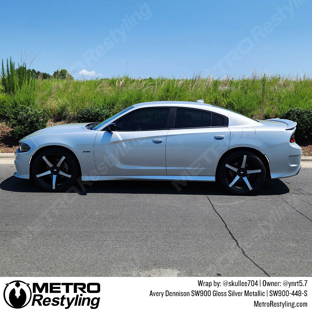 gloss silver metallic charger wrap