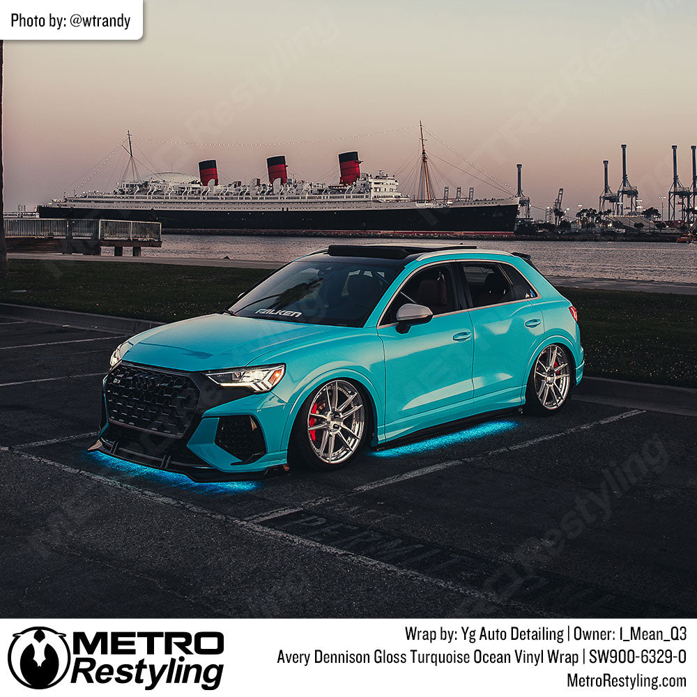 Avery Dennison SW900 Gloss Turquoise Ocean Vinyl Wrap | SW900-6329-O
