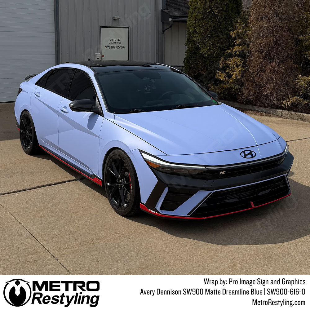 matte light blue car wrap