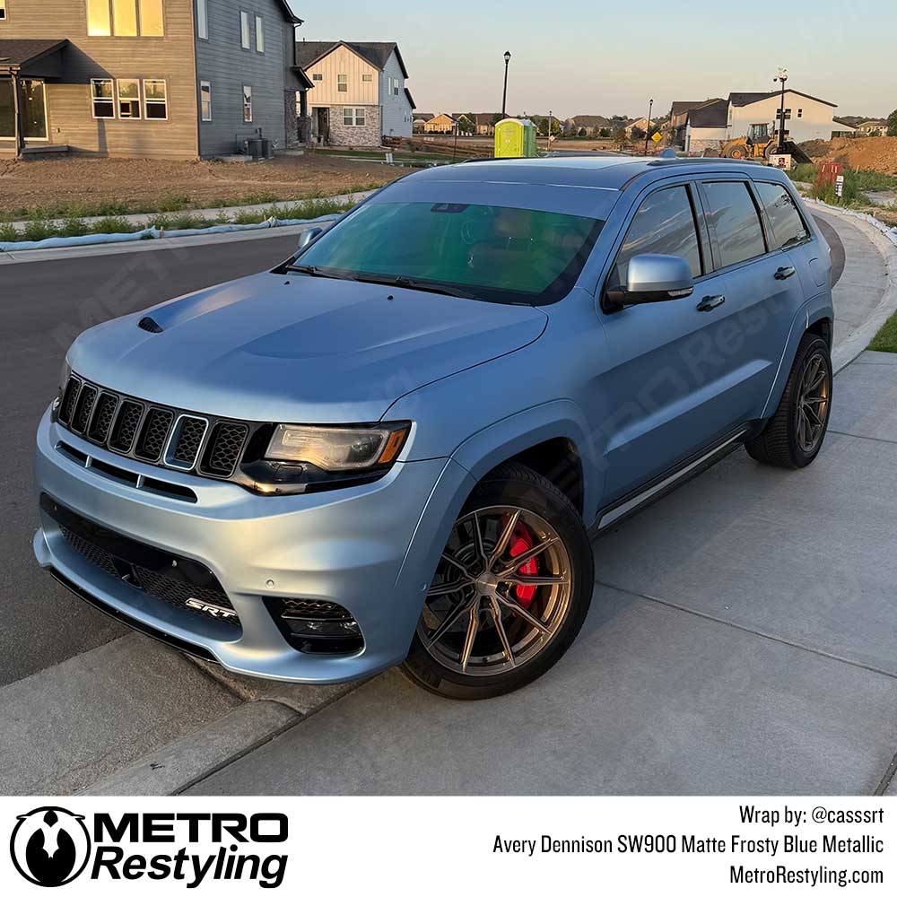 Avery Dennison SW900 Matte Frosty Blue Metallic Vinyl Wrap | SW900-643-M