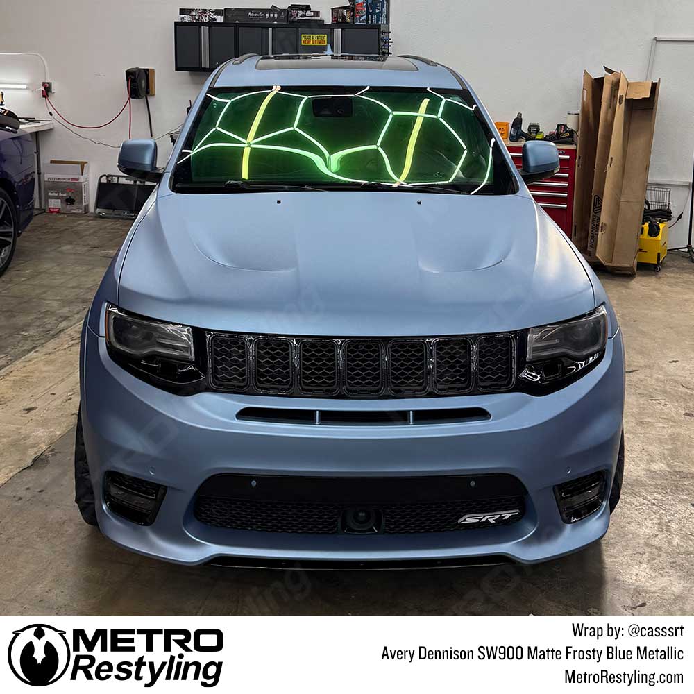Avery Dennison SW900 Matte Frosty Blue Metallic Vinyl Wrap | SW900-643-M