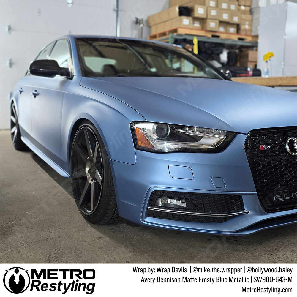 Blue audi wrap