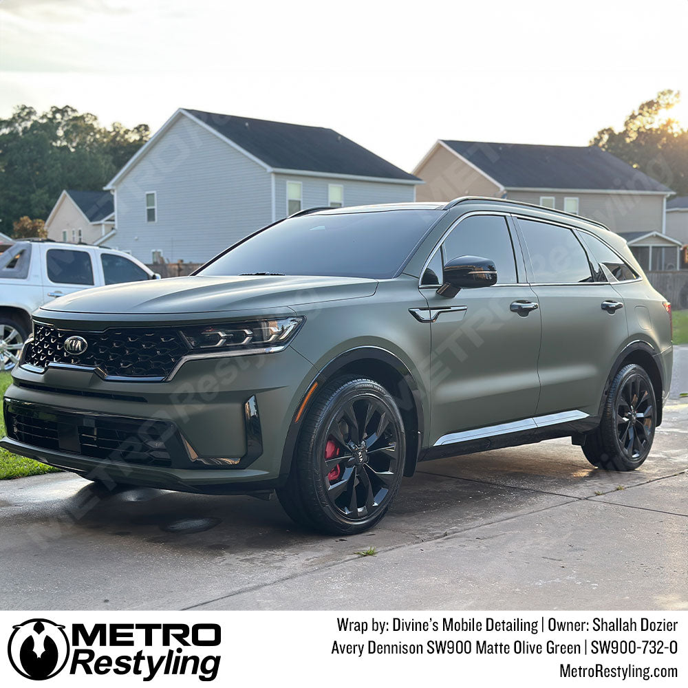 Green Kia wrap