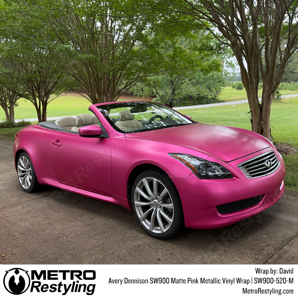 matte pink avery metallic wrap infiniti