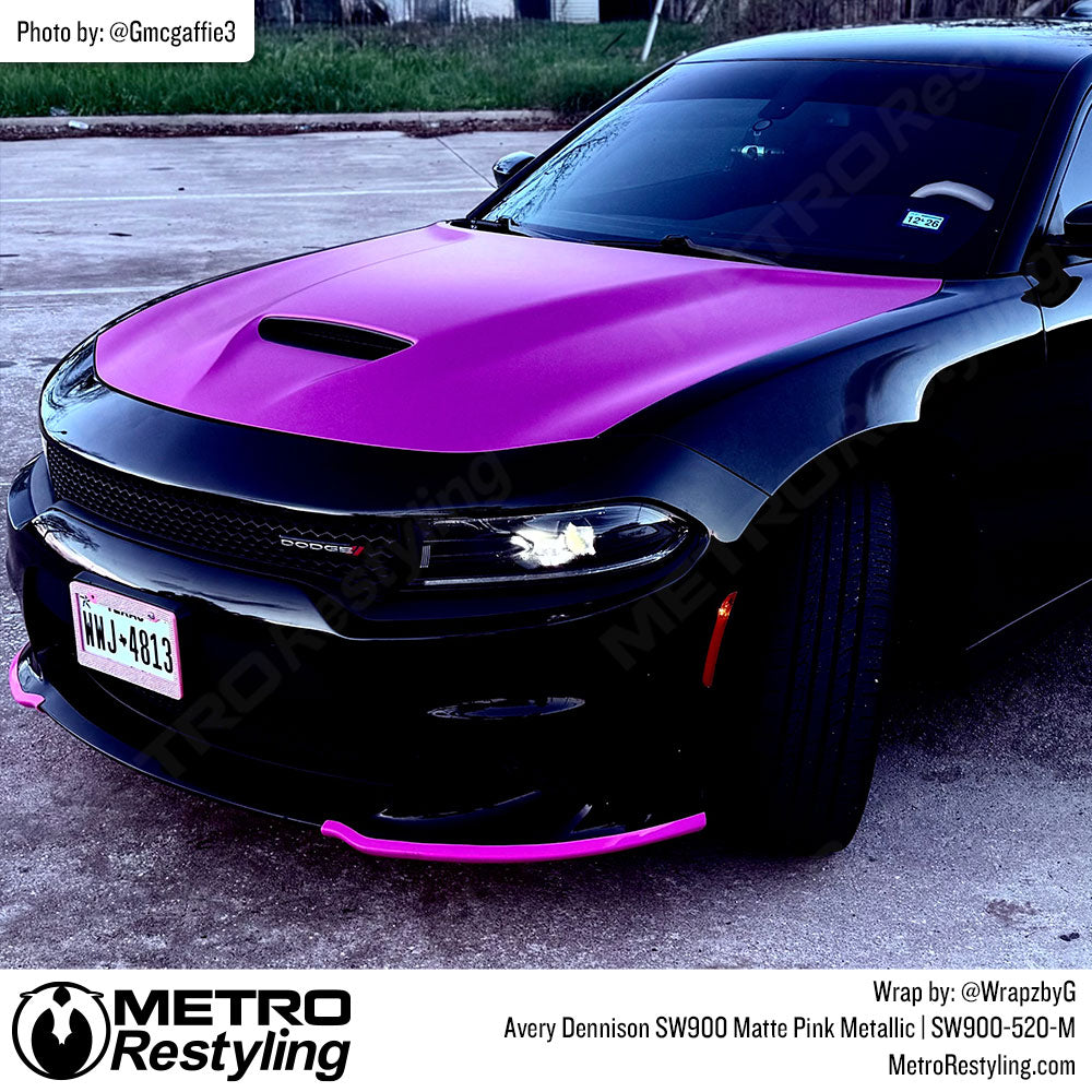 metallic pink hood wrap