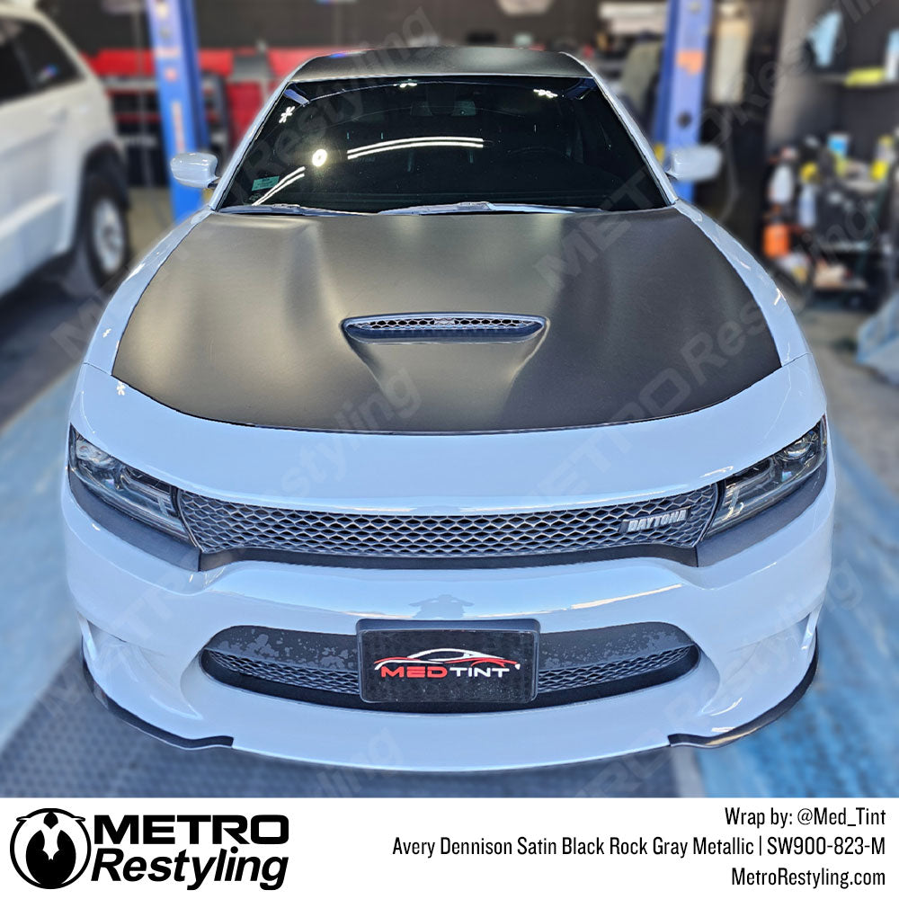 satin black hood wrap