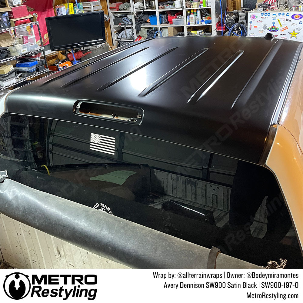 Truck with black color change car wrap