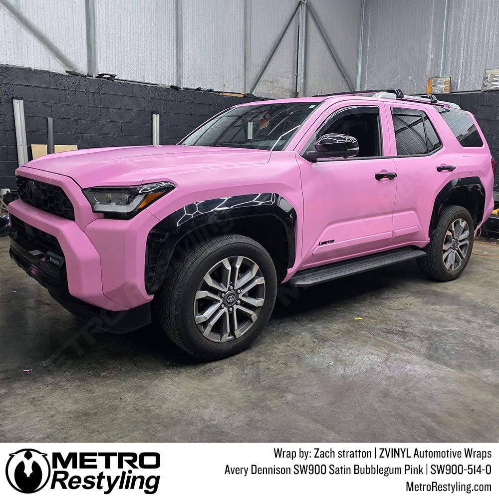 bubblegum pink toyota wrap