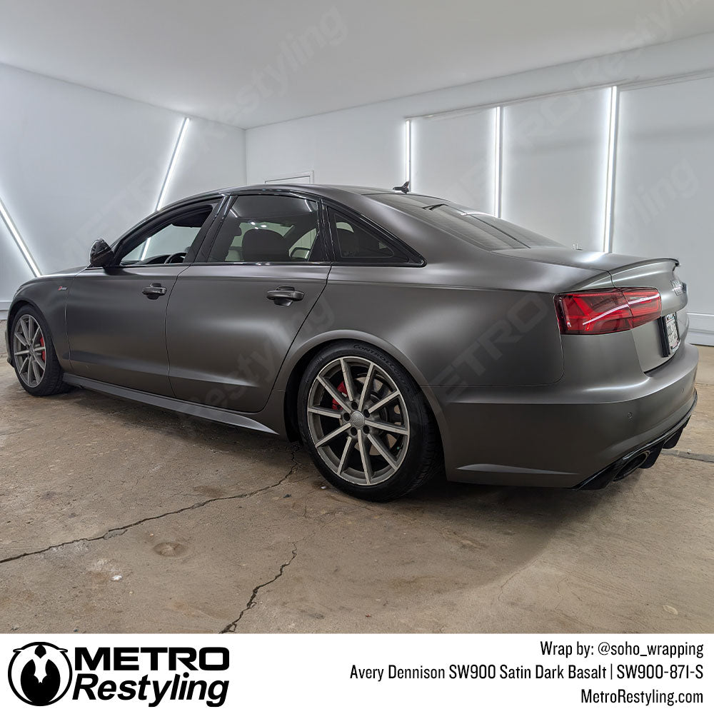 Audi with dark grey wrap