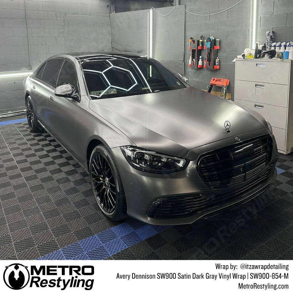 Avery Dennison SW900 Satin Dark Gray Vinyl Wrap | SW900-854-M