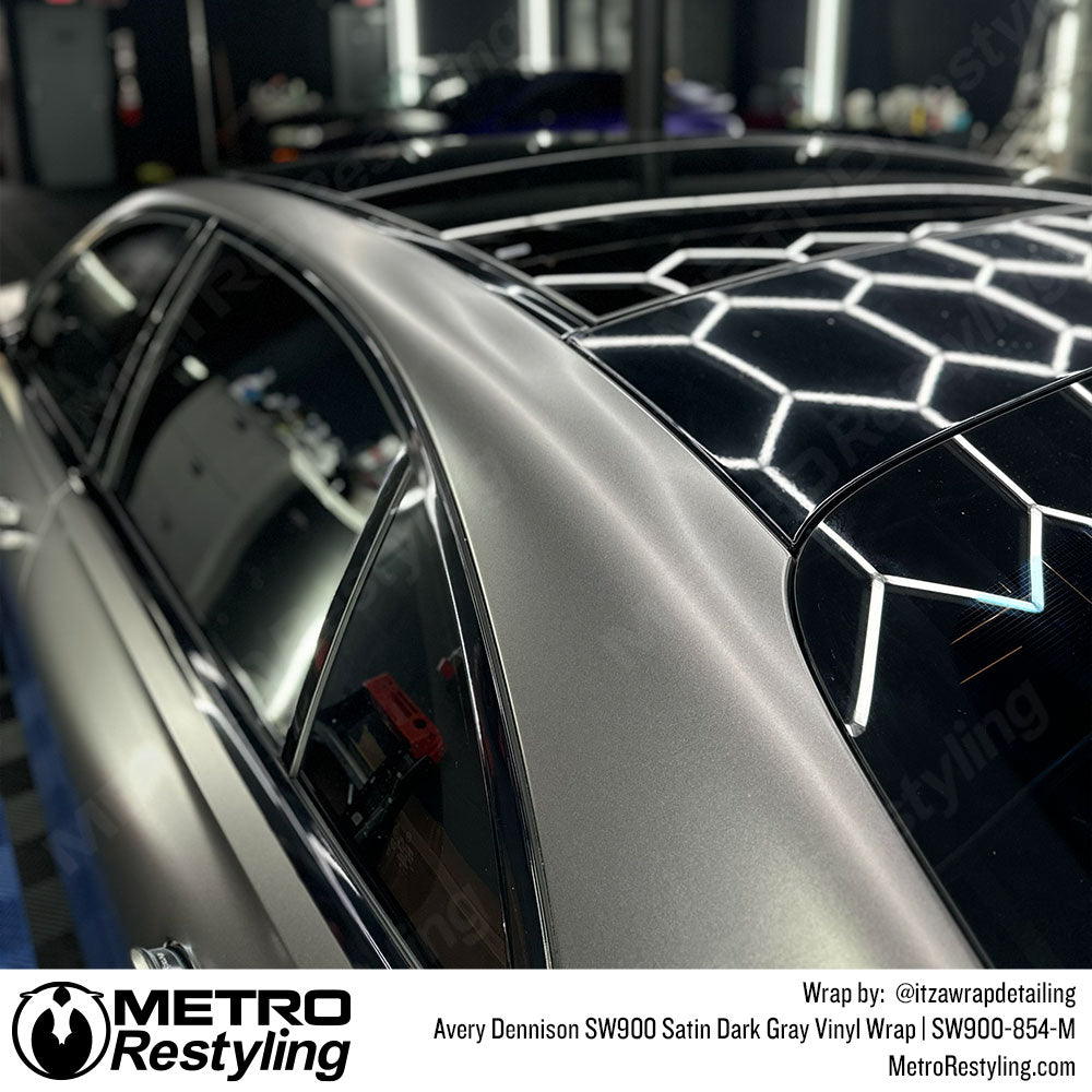 Avery Dennison SW900 Satin Dark Gray Vinyl Wrap | SW900-854-M
