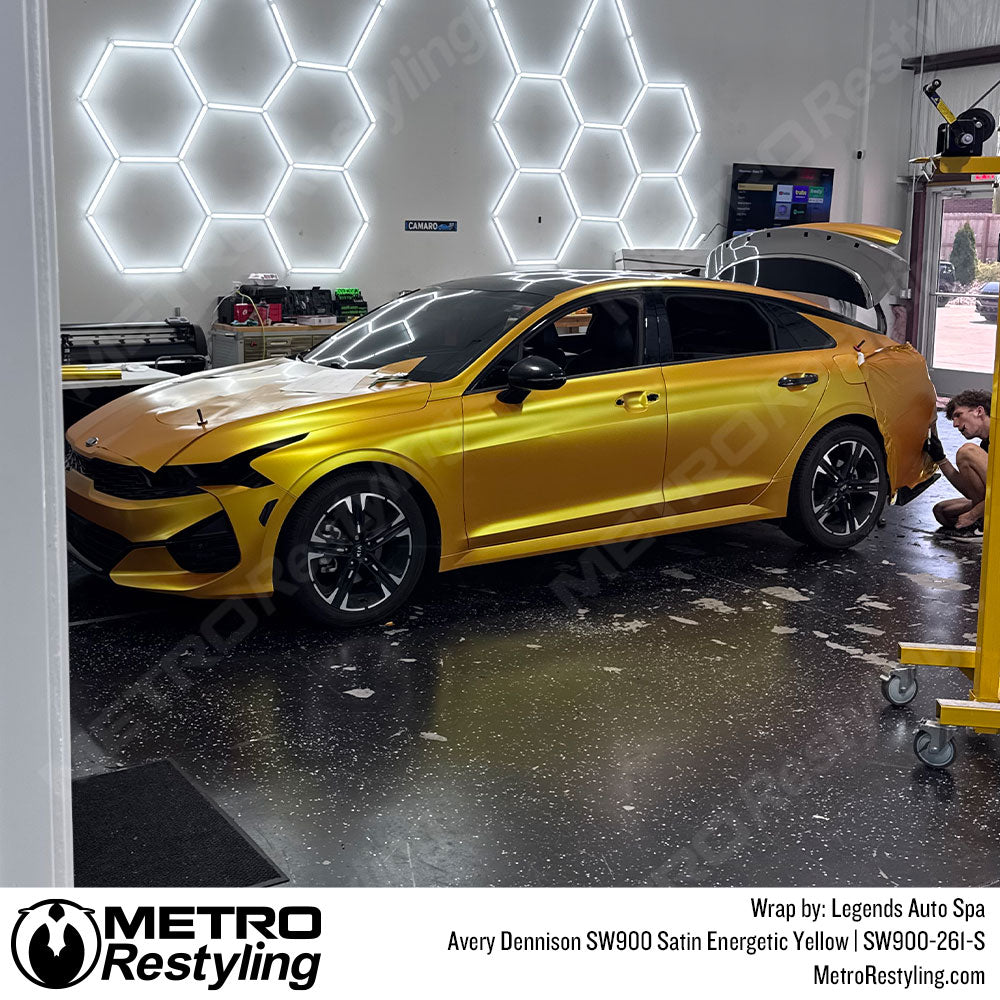 Yellow Kia Vinyl Wrap