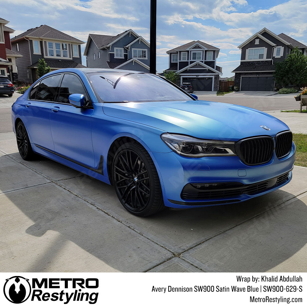 BMW with blue wrap