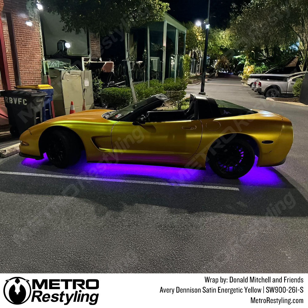 gold corvette wrap