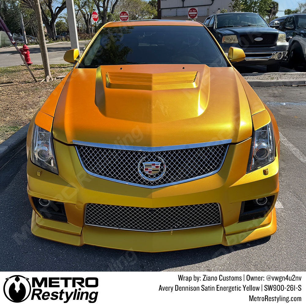 gold cadillac wrap