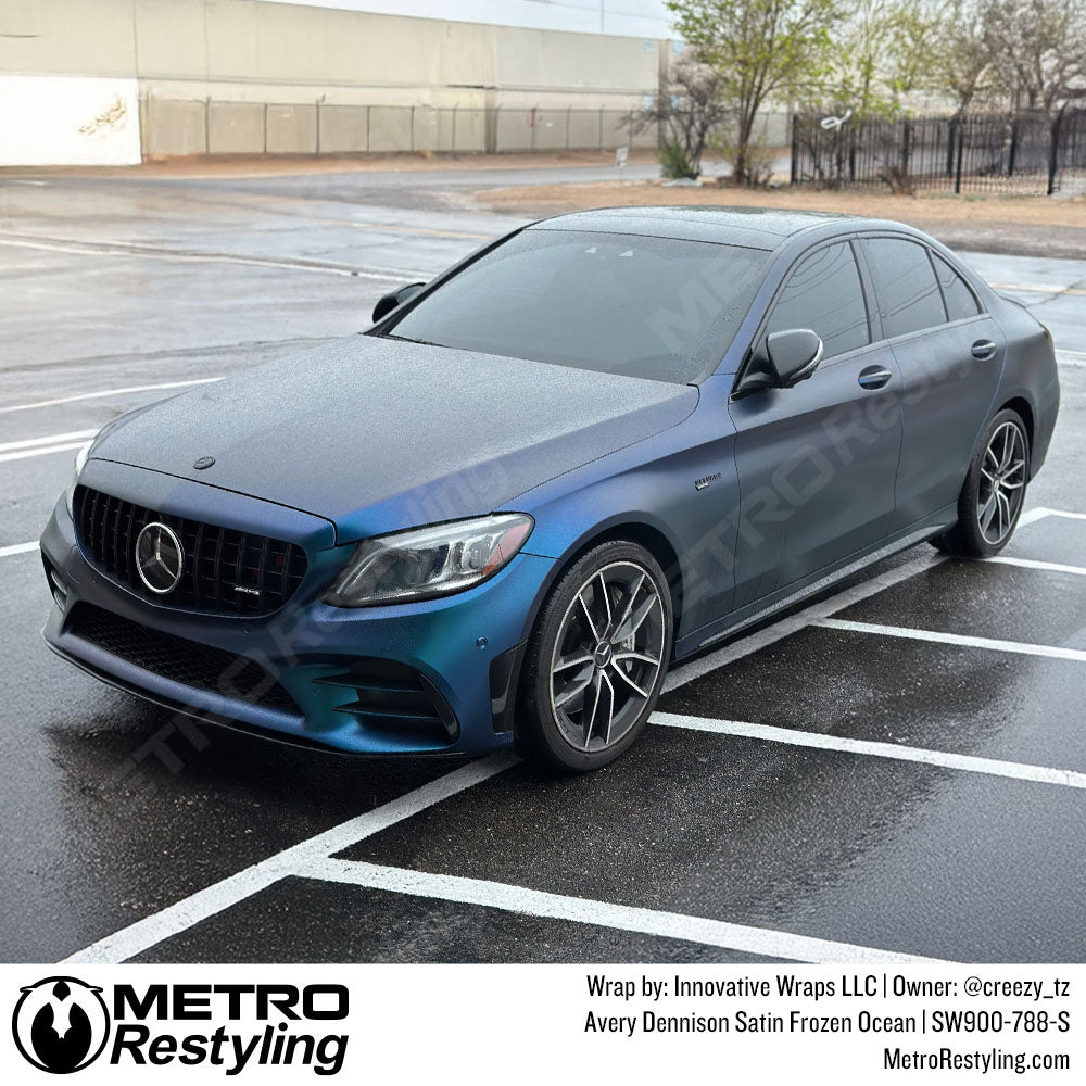 blue mercedes wrap