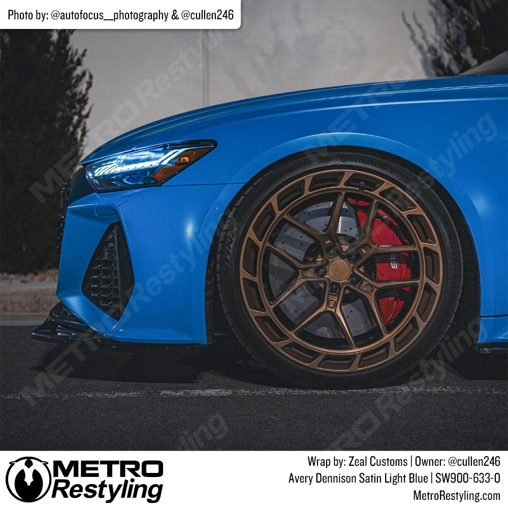 blue audi wrap